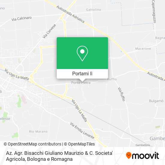 Mappa Az. Agr. Bisacchi Giuliano Maurizio & C. Societa' Agricola