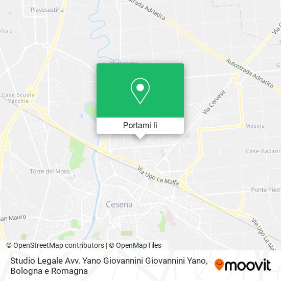Mappa Studio Legale Avv. Yano Giovannini Giovannini Yano