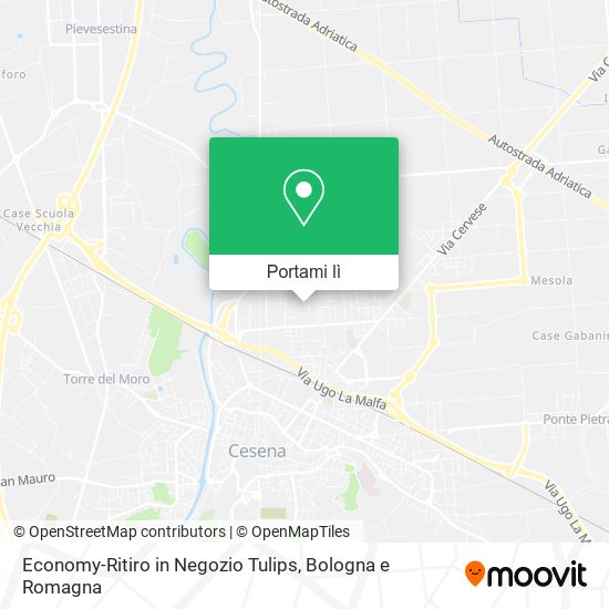 Mappa Economy-Ritiro in Negozio Tulips