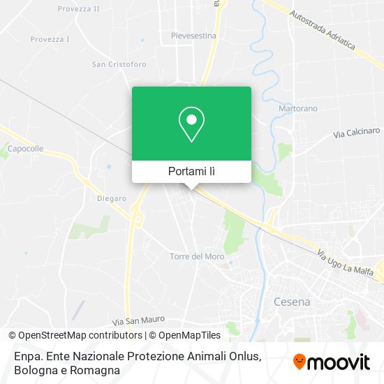 Mappa Enpa. Ente Nazionale Protezione Animali Onlus