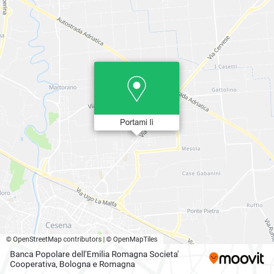 Mappa Banca Popolare dell'Emilia Romagna Societa' Cooperativa