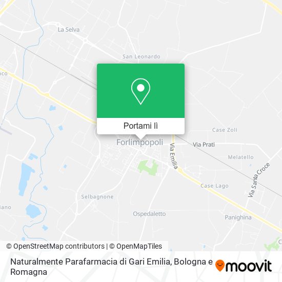 Mappa Naturalmente Parafarmacia di Gari Emilia