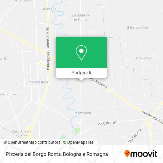 Mappa Pizzeria del Borgo Ronta