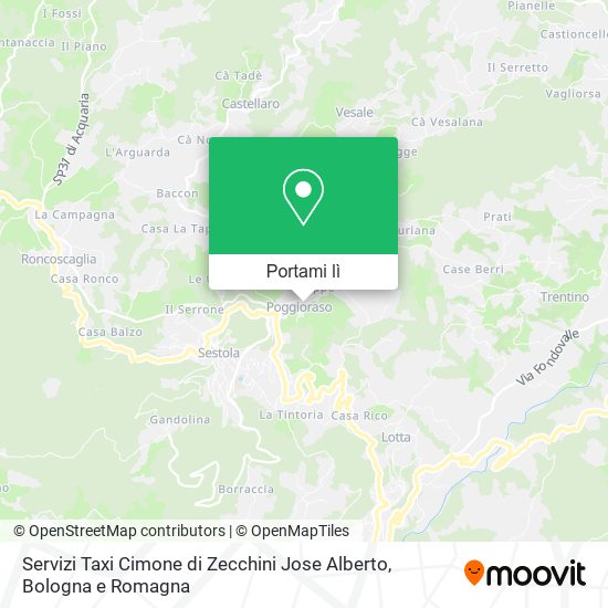 Mappa Servizi Taxi Cimone di Zecchini Jose Alberto