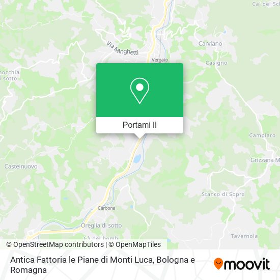 Mappa Antica Fattoria le Piane di Monti Luca
