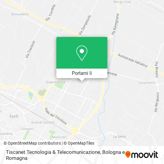 Mappa Tiscanet Tecnologia & Telecomunicazione