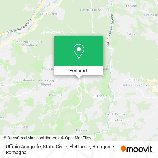 Mappa Ufficio Anagrafe, Stato Civile, Elettorale