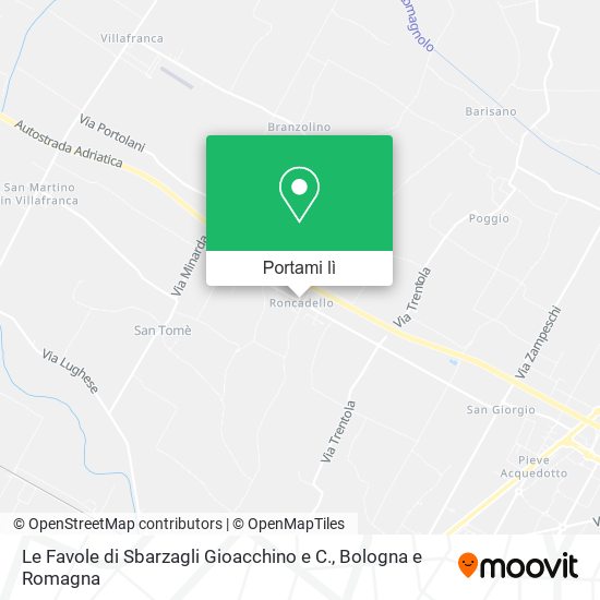 Mappa Le Favole di Sbarzagli Gioacchino e C.