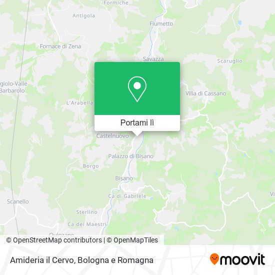 Mappa Amideria il Cervo