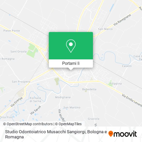 Mappa Studio Odontoiatrico Musacchi Sangiorgi