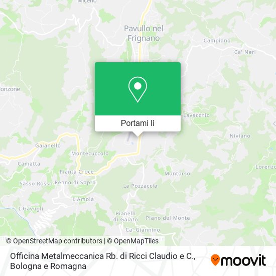 Mappa Officina Metalmeccanica Rb. di Ricci Claudio e C.