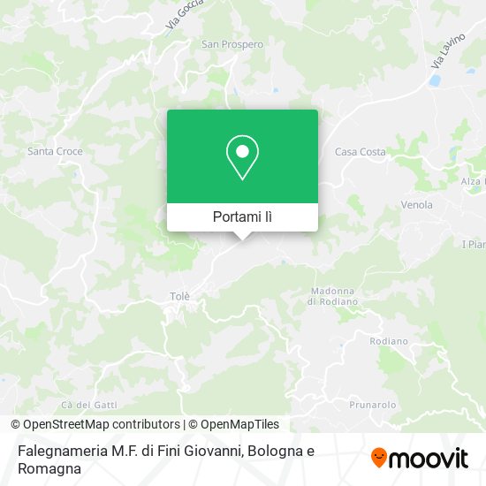 Mappa Falegnameria M.F. di Fini Giovanni