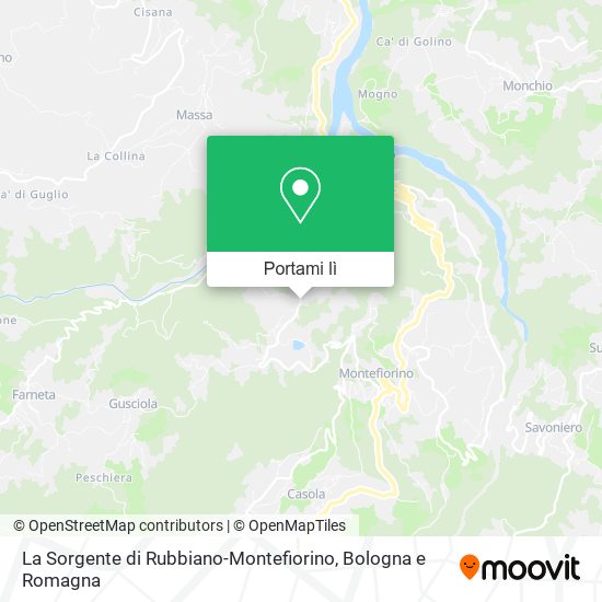 Mappa La Sorgente di Rubbiano-Montefiorino