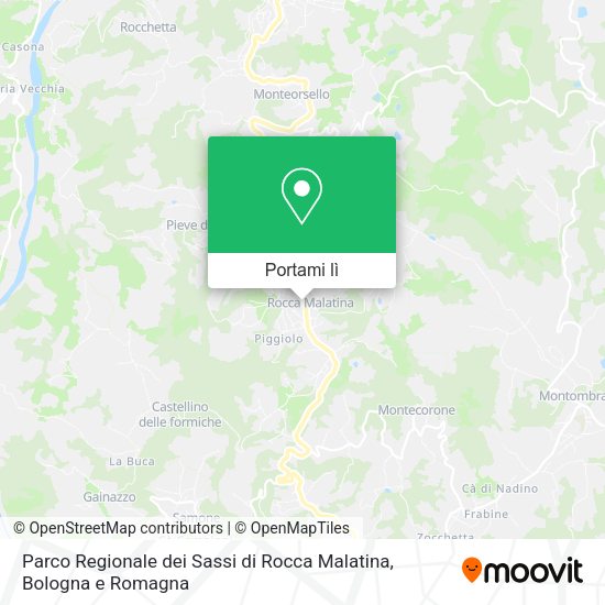 Mappa Parco Regionale dei Sassi di Rocca Malatina