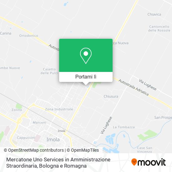 Mappa Mercatone Uno Services in Amministrazione Straordinaria