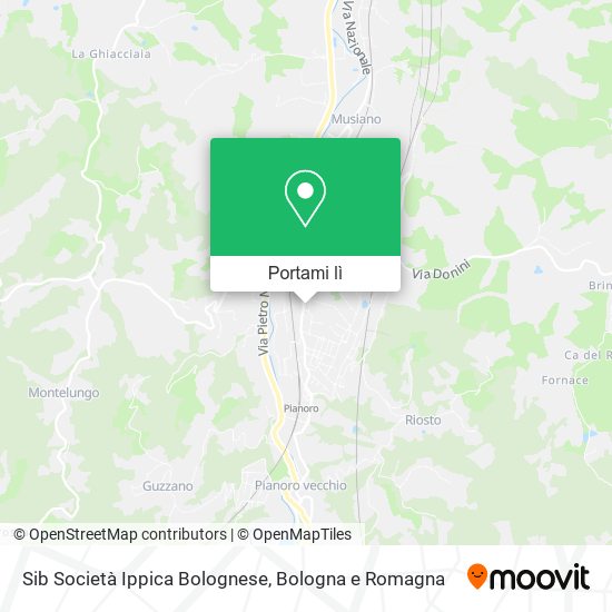 Mappa Sib Società Ippica Bolognese