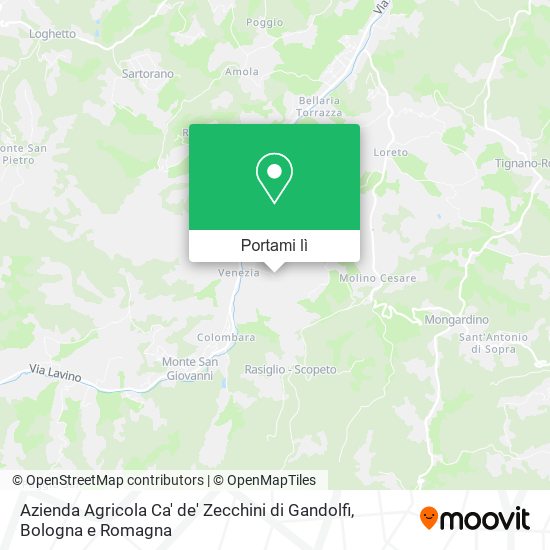 Mappa Azienda Agricola Ca' de' Zecchini di Gandolfi