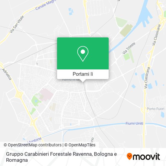 Mappa Gruppo Carabinieri Forestale Ravenna