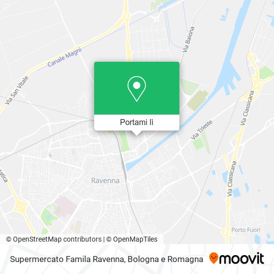 Mappa Supermercato Famila Ravenna