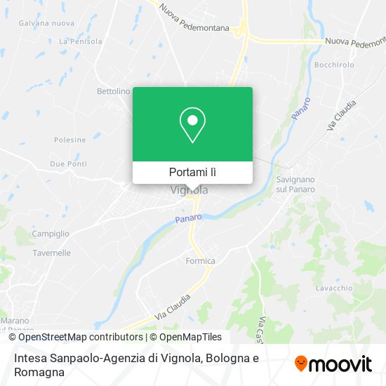 Mappa Intesa Sanpaolo-Agenzia di Vignola