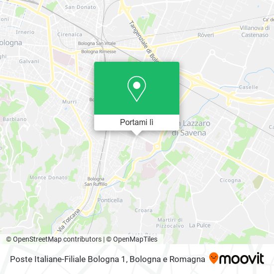 Mappa Poste Italiane-Filiale Bologna 1