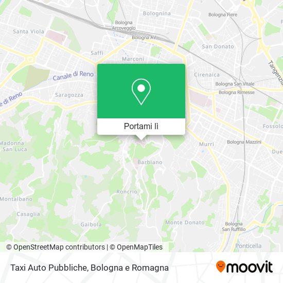 Mappa Taxi Auto Pubbliche