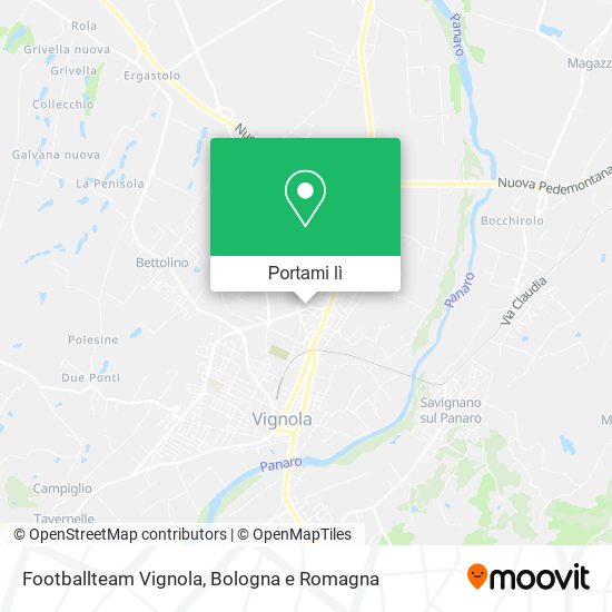 Mappa Footballteam Vignola