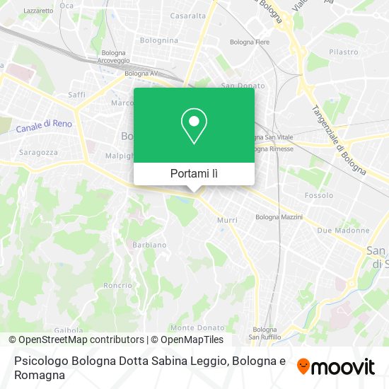 Mappa Psicologo Bologna Dotta Sabina Leggio