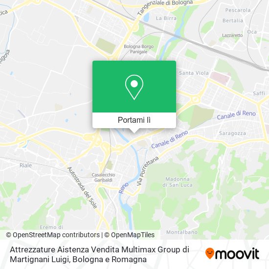 Mappa Attrezzature Aistenza Vendita Multimax Group di Martignani Luigi