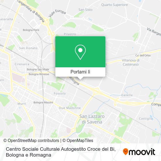 Mappa Centro Sociale Culturale Autogestito Croce del Bi