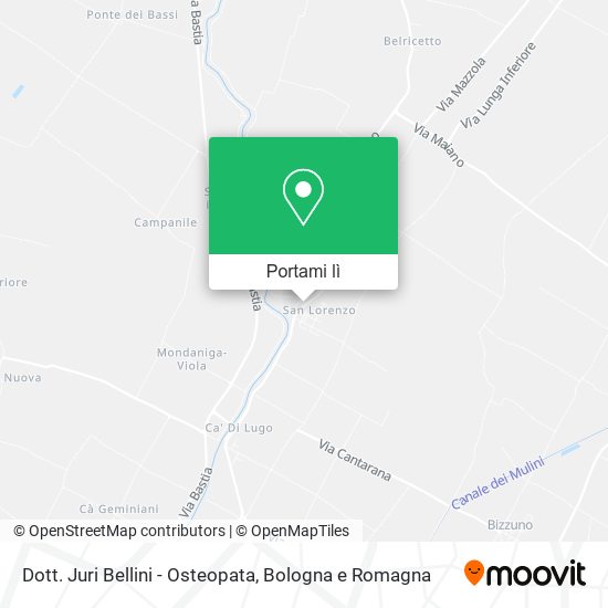 Mappa Dott. Juri Bellini - Osteopata