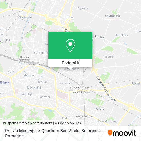 Mappa Polizia Municipale-Quartiere San Vitale