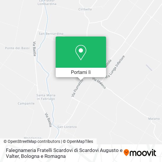 Mappa Falegnameria Fratelli Scardovi di Scardovi Augusto e Valter