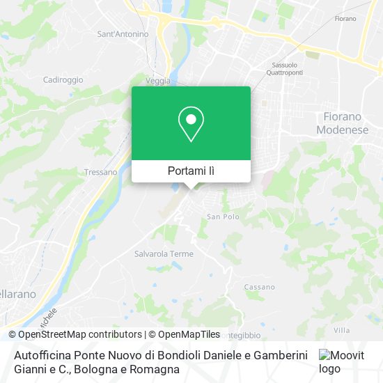 Mappa Autofficina Ponte Nuovo di Bondioli Daniele e Gamberini Gianni e C.