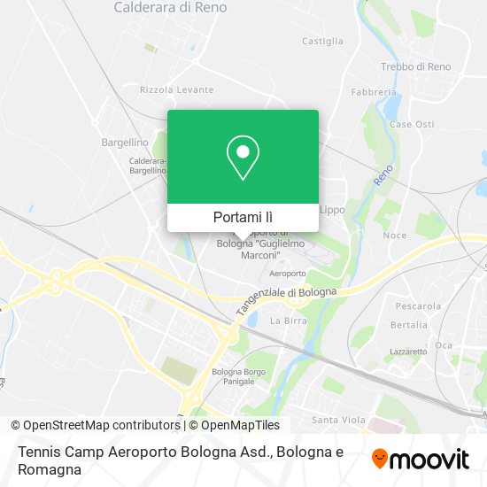 Mappa Tennis Camp Aeroporto Bologna Asd.
