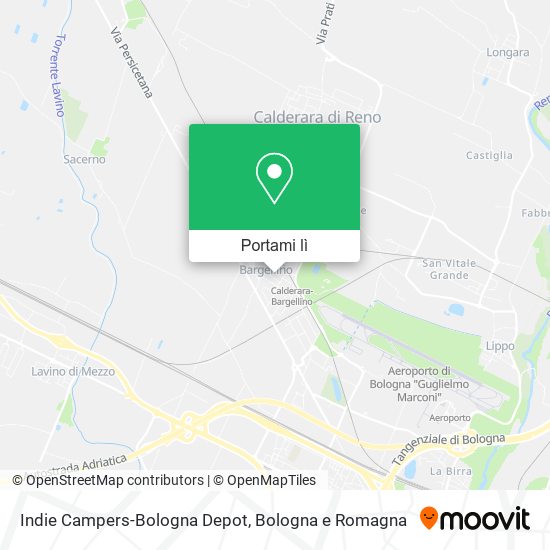 Mappa Indie Campers-Bologna Depot