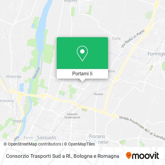 Mappa Consorzio Trasporti Sud a Rl.
