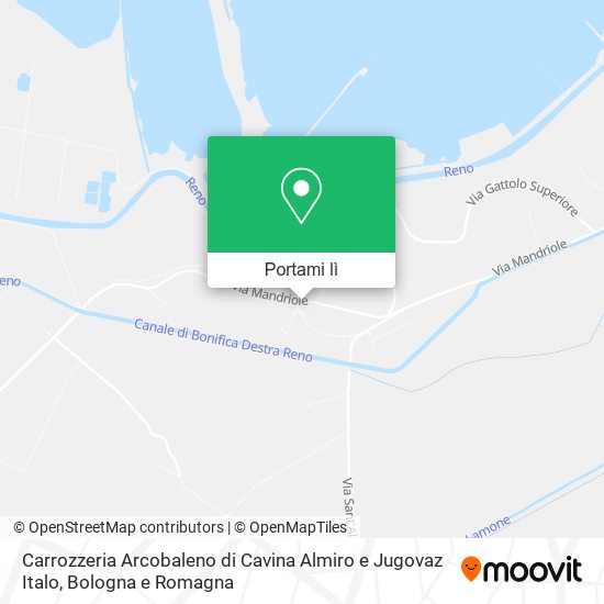 Mappa Carrozzeria Arcobaleno di Cavina Almiro e Jugovaz Italo