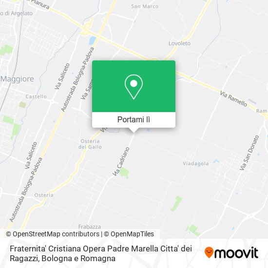 Mappa Fraternita' Cristiana Opera Padre Marella Citta' dei Ragazzi