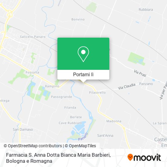 Mappa Farmacia S. Anna Dotta Bianca Maria Barbieri