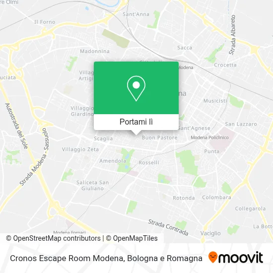 Mappa Cronos Escape Room Modena