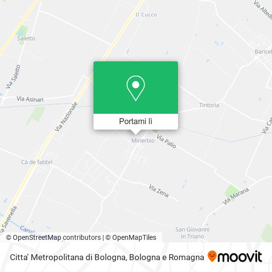 Mappa Citta' Metropolitana di Bologna