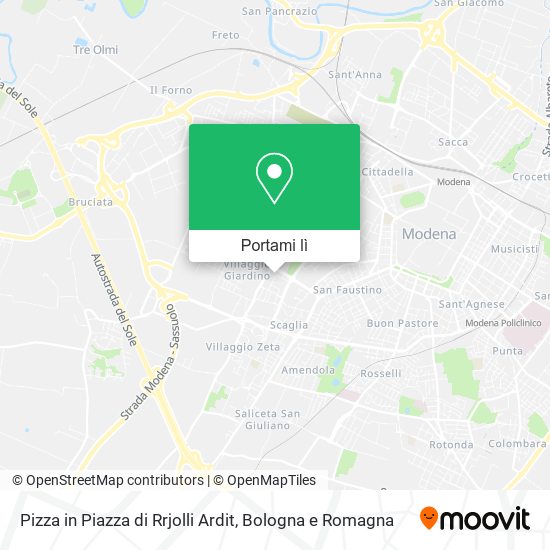 Mappa Pizza in Piazza di Rrjolli Ardit