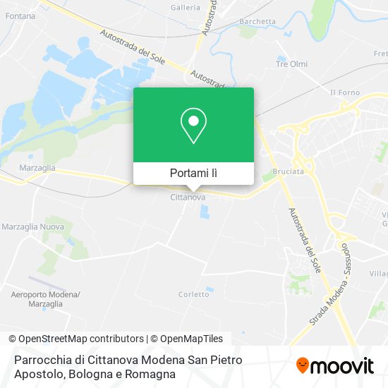Mappa Parrocchia di Cittanova Modena San Pietro Apostolo