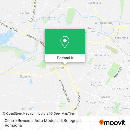 Mappa Centro Revisioni Auto Modena II