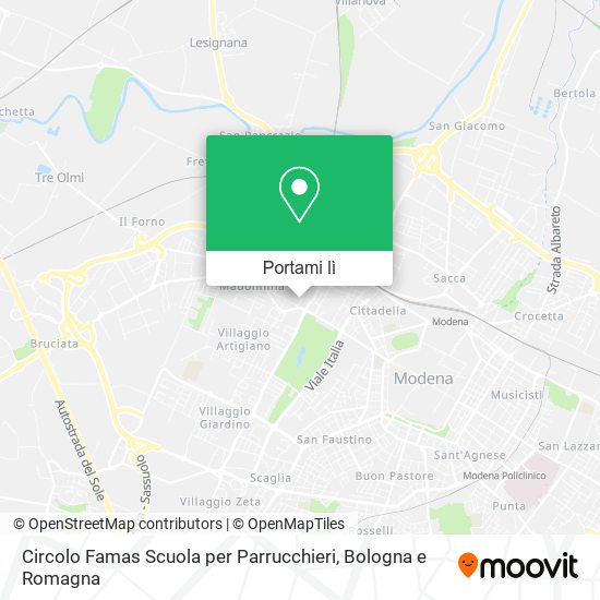 Mappa Circolo Famas Scuola per Parrucchieri