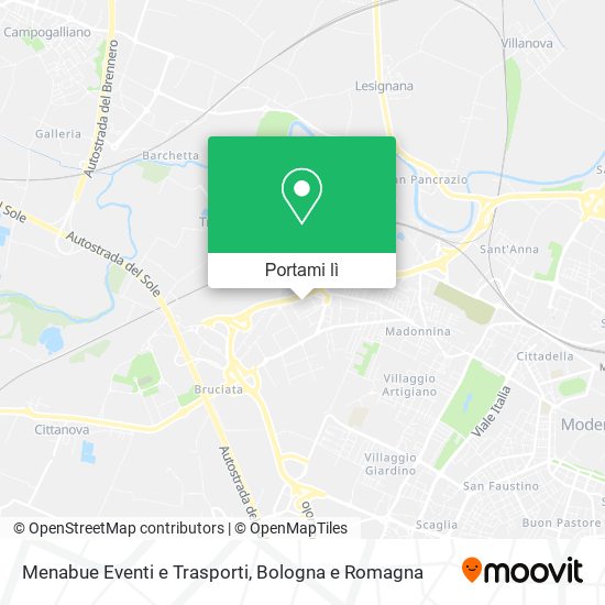 Mappa Menabue Eventi e Trasporti