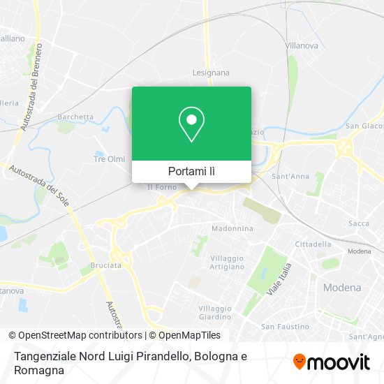 Mappa Tangenziale Nord Luigi Pirandello