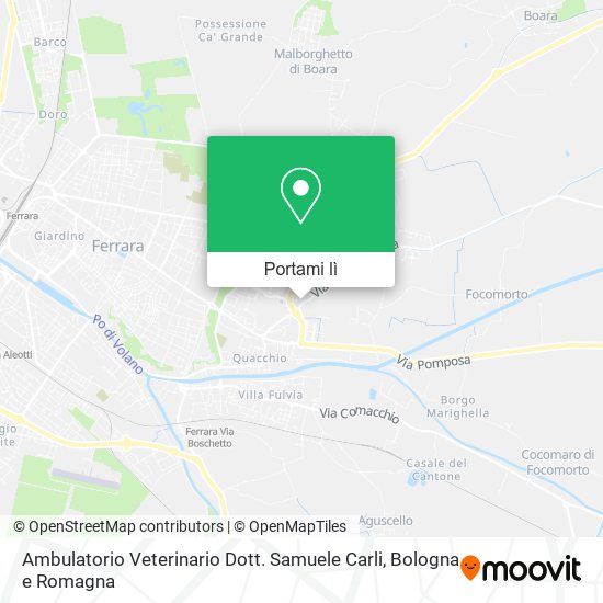 Mappa Ambulatorio Veterinario Dott. Samuele Carli