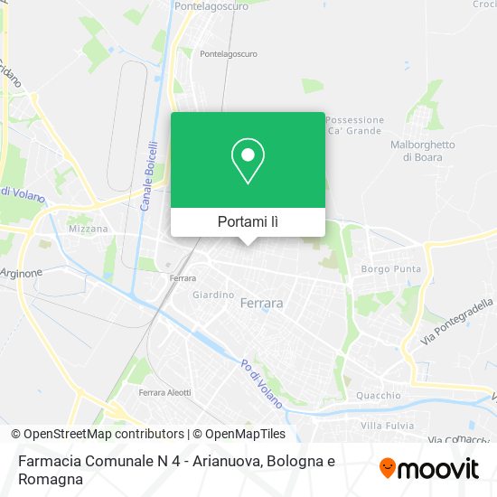 Mappa Farmacia Comunale N 4 - Arianuova